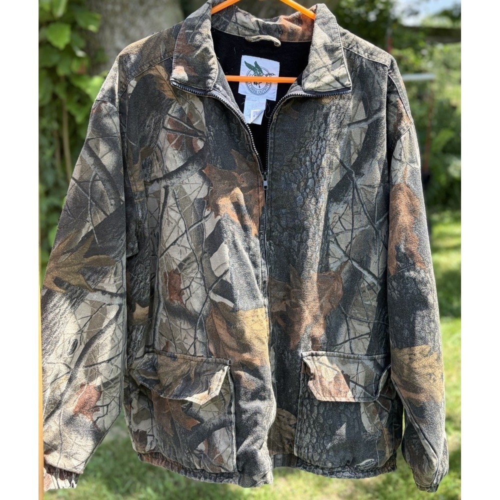 Wells Creek Outfitters Camo Fleece Hunting Jacket Mens XL Realtree Full Zip